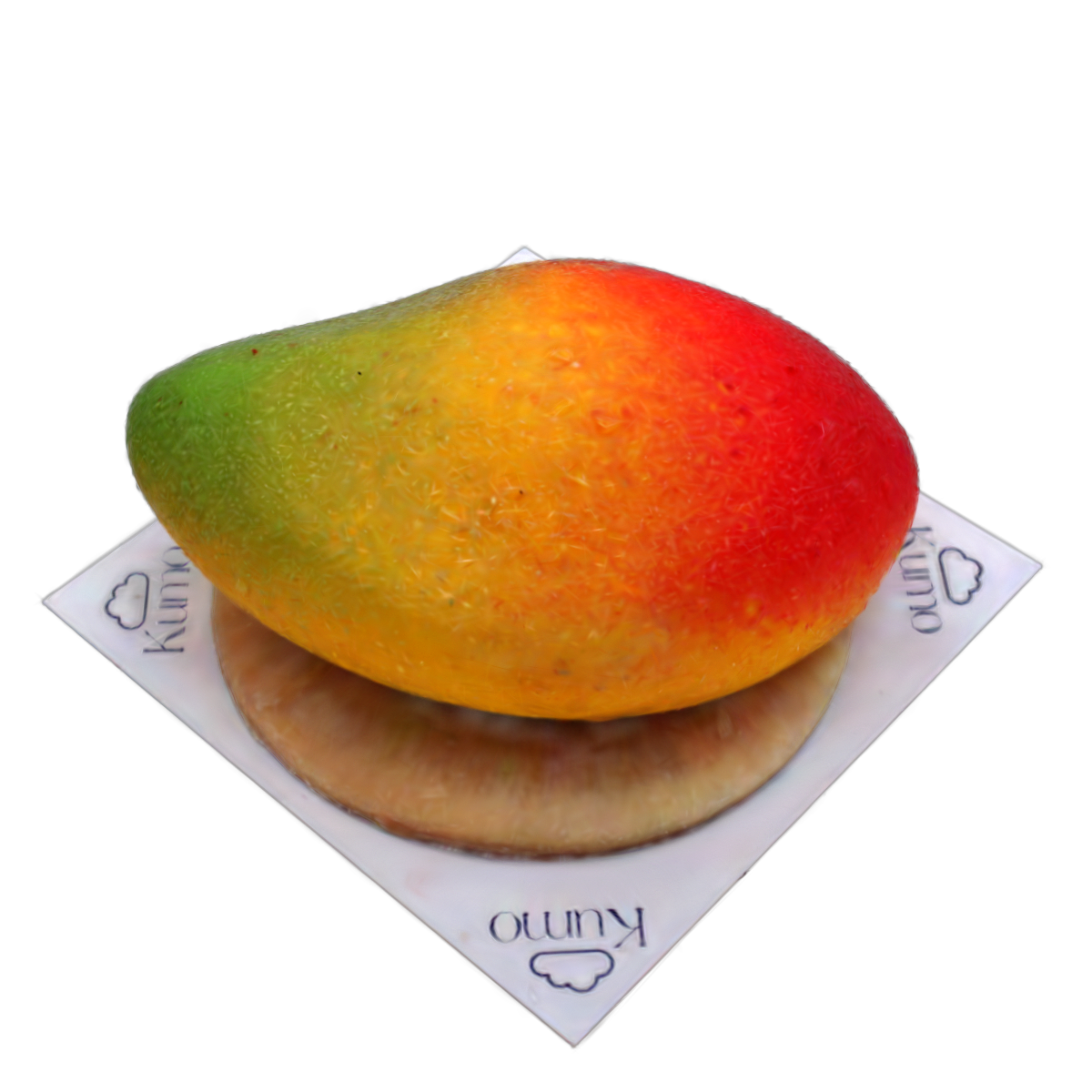 Postre con apariencia de mango